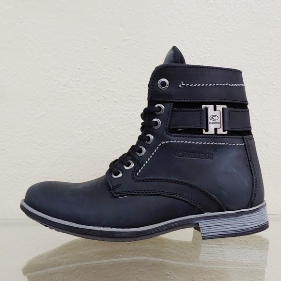 Mens Rustic Casual Black Boot main image 6